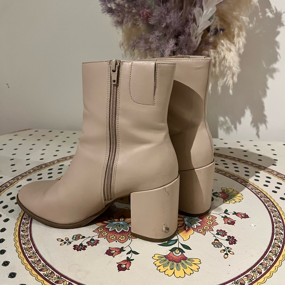 Tan booties